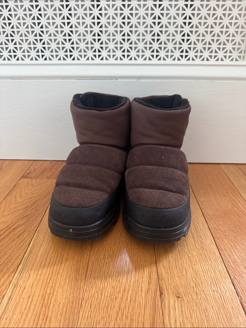 UGG Brown Puffer Slip-On Snow Boots